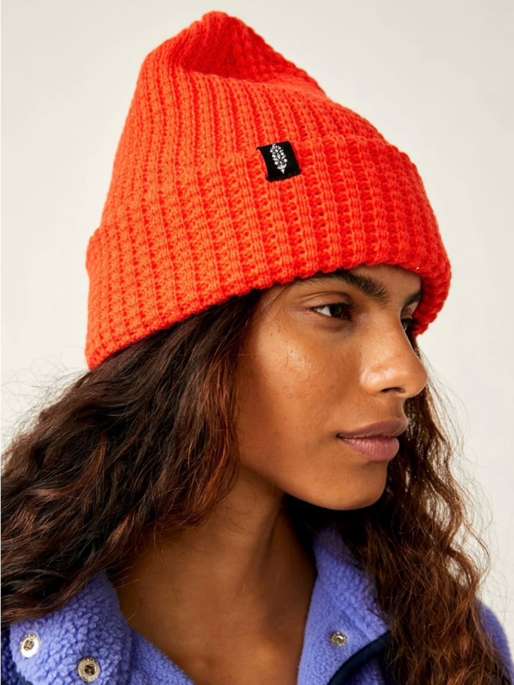 FP Movement by Free People Cool Down Beanie - Bright Red - Ribbed Knit Hat